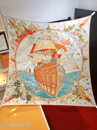 Hermes Scarves Womens Fashion Scarf Shawl 026