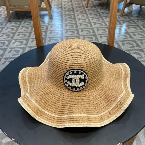 Chanel Womens Hats Luxury Brand Straw Hat with Original Box  
