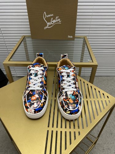 Christian Louboutin Mens Shoes Sneakers Luxury Brand Red Bottom Design Sports Footwears with Original Box