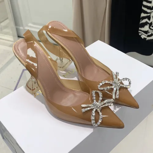 Amina Muaddi Womens Shoes Sandals Slippers Luxury Brand Fashion Pumps for Women with Original Box 9cm Heel