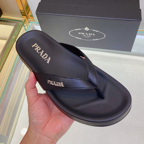 Prada Mens Shoes Slippers Luxury Brand Summer Slipper with Original Box  