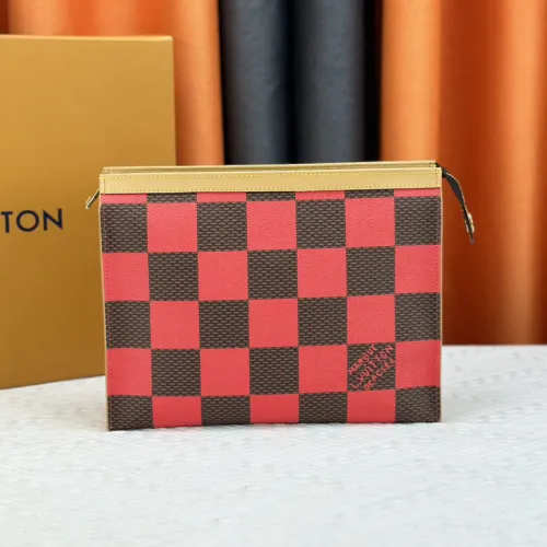 Louis Vuitton Mens Womens Bags Clutch Luxury Brand Fashion Type POCHETTE VOYAGE MM M80803 with Original Box  