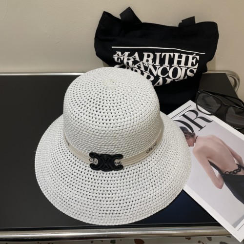 Celine Womens Hats Luxury Brand Design Celine Straw Hat with Original Box  