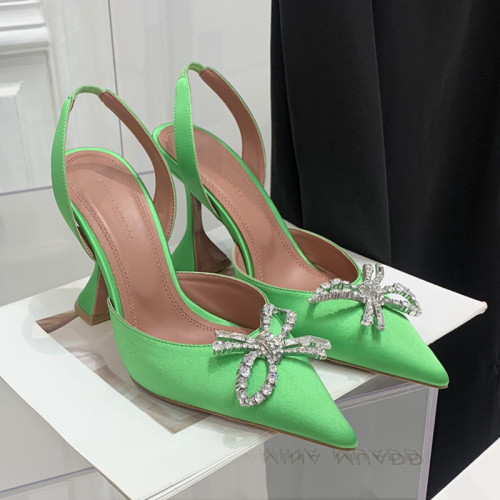 Amina Muaddi Womens Shoes Sandals Slippers Luxury Brand Fashion Pumps for Women with Original Box 9cm Heel