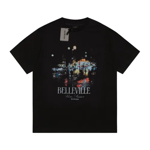 Balenciaga Luxury Brand Women Mens Short Sleeve T-Shirt   