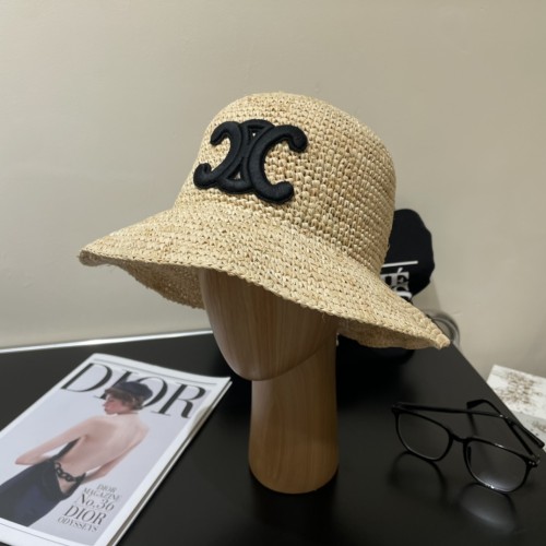 Celine Womens Hats Luxury Brand Design Celine Bucket Hat Straw Hat with Original Box  
