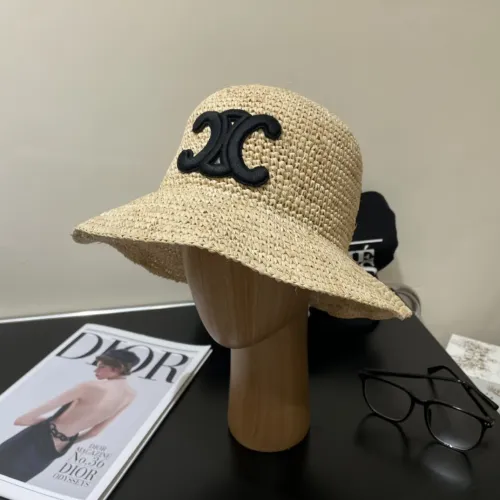 Celine Womens Hats Luxury Brand Design Celine Bucket Hat Straw Hat with Original Box  