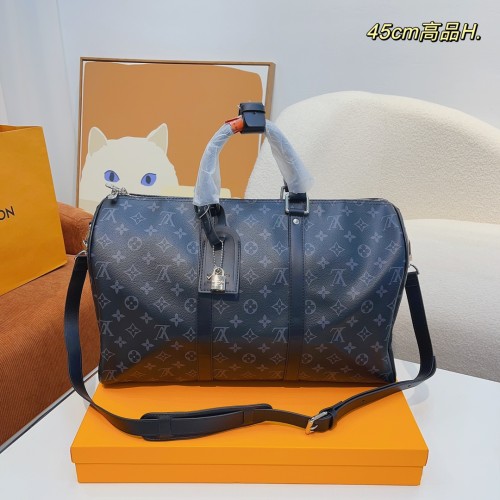 Louis Vuitton Womens and Mens Unisex Bags Luxury Brand LV Keepall Bandoulière 45 Fashion Design Travel Bag