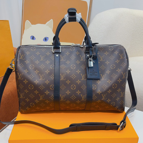 Louis Vuitton Womens and Mens Unisex Bags Luxury Brand LV Keepall Bandoulière 45 Fashion Design Travel Bag