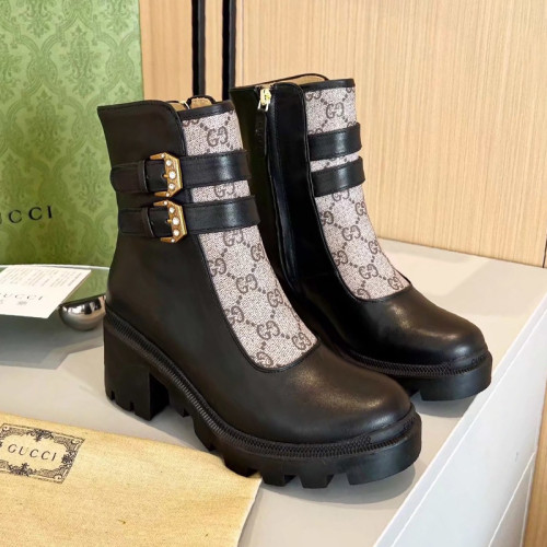 Gucci Women Shoes Boots Luxury Brand Fashion Women's ankle boot with Double G with Original Box Whatsapp 