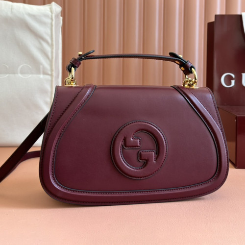 Gucci Womens Bags Shoulder Messenger Bag Luxury Brand GG GUCCI BLONDIE SMALL TOP HANDLE BAG with Original Box 815714 HAAKG 9755