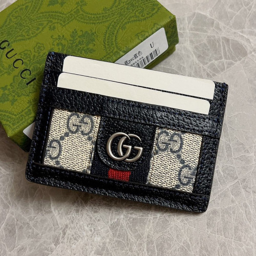 Gucci Mens Womens Wallets Bags Coin Purse Card Holder Luxury Brand GG Ophidia GG card case with Original Box ‎523159 96IWG 8745