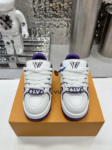 Louis Vuitton Mens Shoes Fashion Sneakers Design Luxury Brand LV TRAINER SNEAKER 1ABLVV Mix of materials with Original Box 1ABLUR  