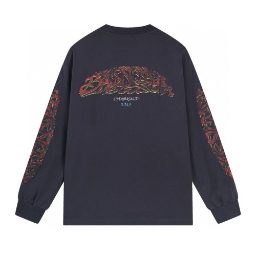 Balenciaga Luxury Brand Women Mens Long Sleeve T-Shirt