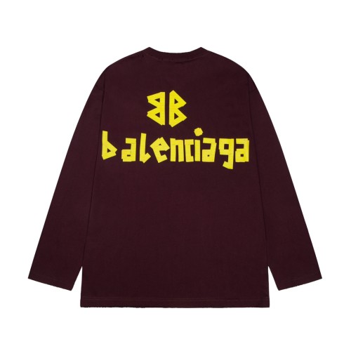 Balenciaga Luxury Brand Women Mens Long Sleeve T-Shirt   