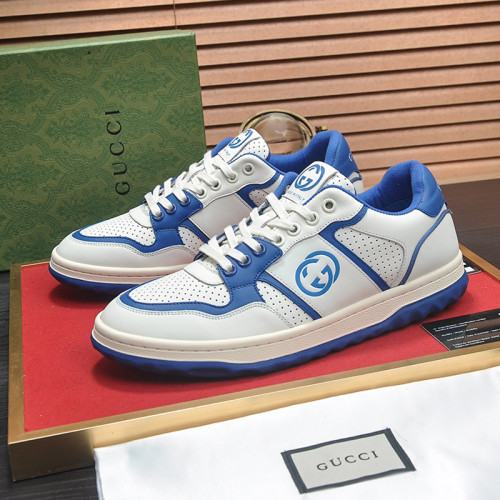 Gucci Mens Shoes Sneakers Luxury Brand Men's MAC80 sneaker in off white and blue leather with Original Box Whatsapp 