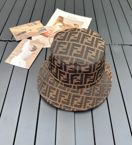 Fendi Men Womens Bucket Hat Luxury Brand Design Fendi Cap with Original Box  