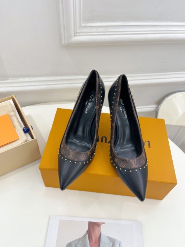Louis Vuitton Womens Shoes Pumps Sandals Leather Design Luxury Brand CHERIE PUMP with Original Box 8cm Heel