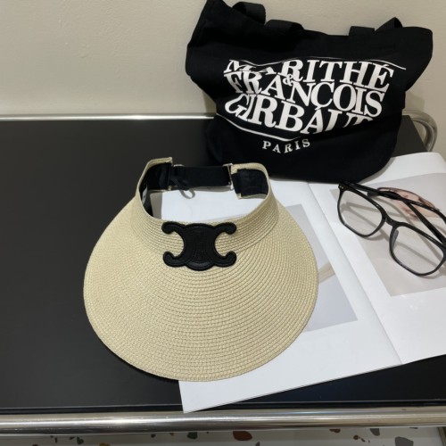 Celine Womens Hats Luxury Brand Design Celine Straw Visor Hat with Original Box  