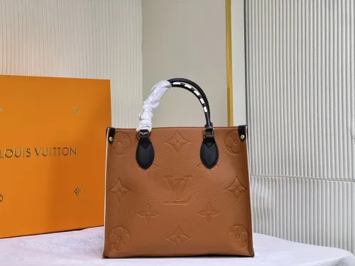 Louis Vuitton Womens Bags Handbags Luxury Brand Louis Vuitton ONTHEGO MM M46076 Handbags for Women Monogram coated canvas