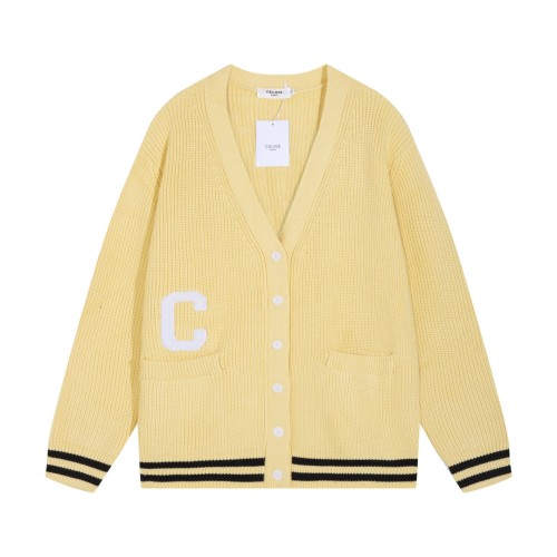 Celine Cardigan Men Womens Knit Cardigan Luxury Brand Womens Knitwear Top Quality   
