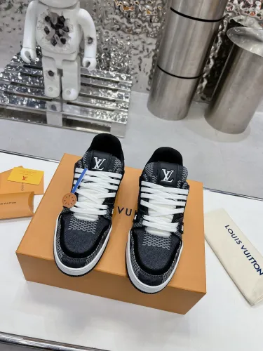Louis Vuitton Mens Shoes Fashion Sneakers Design Luxury Brand LV TRAINER SNEAKER 1ABLVV Mix of materials with Original Box 1ABLUR  