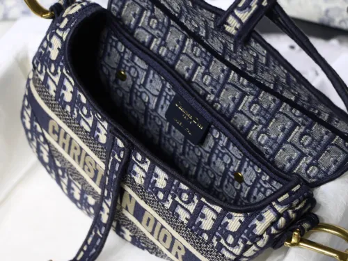 Dior Womens Mens Bag Saddle Bag Luxury Brand Design Fashion Type Shoulder Bags SADDLE BAG Blue Dior Oblique Embroidery with Original Box M0446CRIW_M928