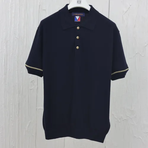 Louis Vuitton Luxury Brand Men Womens Short Sleeve T-Shirt Short-Sleeved Cotton Polo Shirt 1AFVS1   