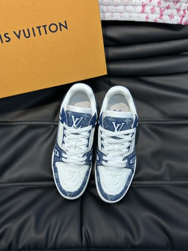 Louis Vuitton Mens Shoes Fashion Sneakers Design Luxury Brand LV TRAINER SNEAKER 1ABLVV Mix of materials with Original Box 1ABLUR  