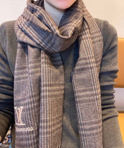 Louis Vuitton Scarves Men Womens Fashion Scarf with Original Box   