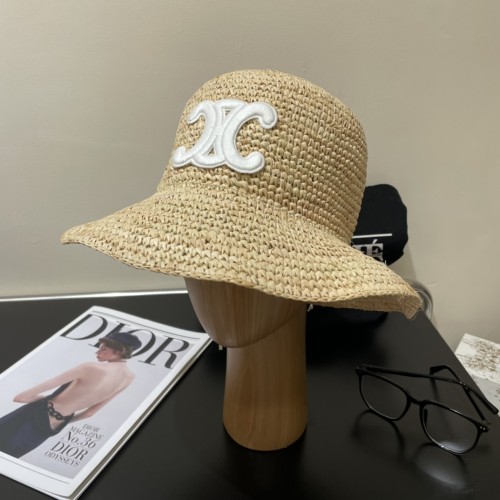 Celine Womens Hats Luxury Brand Design Celine Bucket Hat Straw Hat with Original Box  