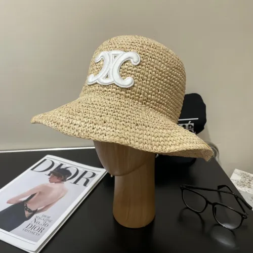 Celine Womens Hats Luxury Brand Design Celine Bucket Hat Straw Hat with Original Box  