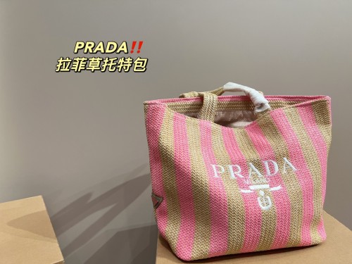 Prada Womens Shoulder Bags Denim Shopping Bag Large Capacity with Original Box