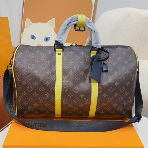 Louis Vuitton Womens and Mens Unisex Bags Luxury Brand LV Keepall Bandoulière 45 Fashion Design Travel Bag