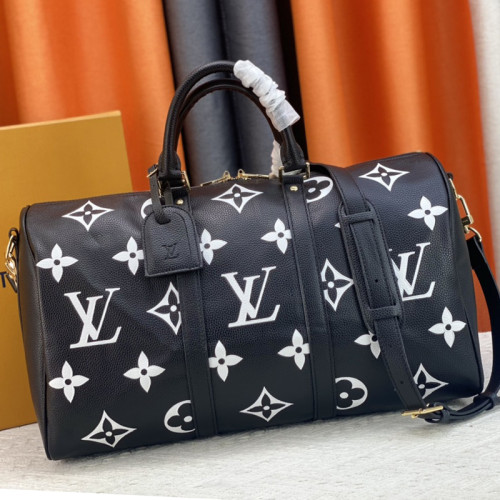Louis Vuitton Womens and Mens Unisex Bags Luxury Brand LV Keepall Bandoulière 45 Fashion Design Travel Bag