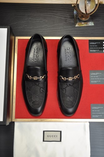 Gucci Mens Shoes Leather Design Luxury Brand Business Dress Shoes for Men with Original Box