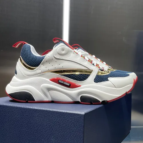 Dior Mens Shoes Sneakers Luxury Brand Breathable Design B22 SNEAKER Mesh with Smooth Calfskin with Original Box 3SN231YXX_H861