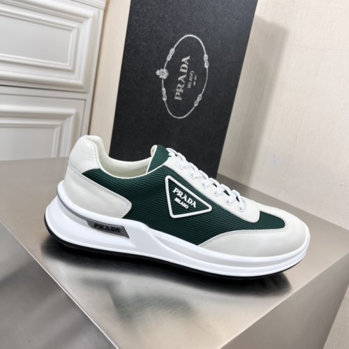 Prada Mens Shoes Casual Luxury Brand Breathable Sneakers with Original Box