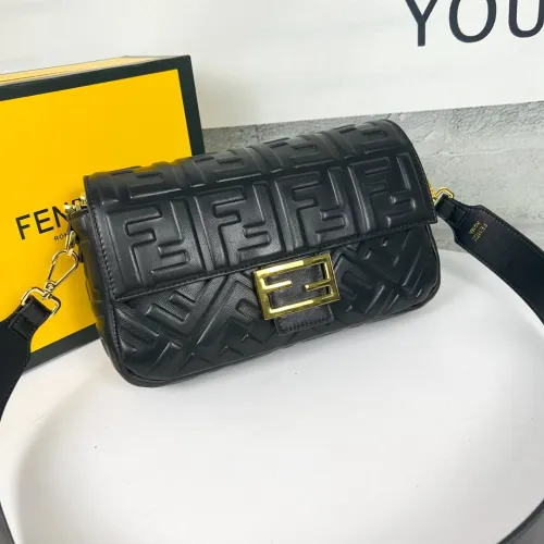 Fendi Womens Bag Shoulder Bags Luxury Brand Baguette leather bag Fashion Bags for Women with Original Box 8BR600A72VF15ZW