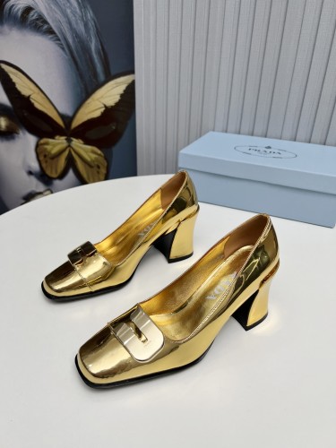 Prada Womens Shoes Casual Luxury Brand Pumps 8.5cm Heel with Original Box Whatsapp 