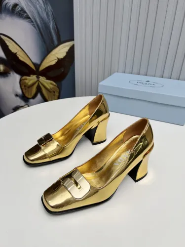 Prada Womens Shoes Casual Luxury Brand Pumps 8.5cm Heel with Original Box Whatsapp 