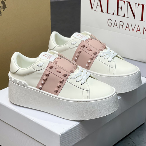 Valentino Womens Shoes Sneakers Leather Luxury Brand Women Rockstud Untitled Shoes with Original Box Whatsapp 