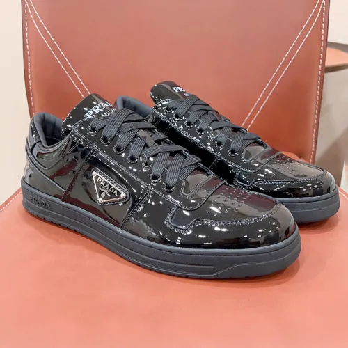 Prada Mens Shoes Casual Luxury Brand Breathable Sneakers with Original Box Downtown leather sneakers 2EE364_3LKG_F098Z with Original Box Whatsapp 