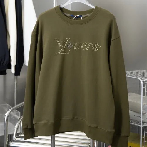 Louis Vuitton Womens Mens Long Sleeve Sweatshirt Luxury Brand Mens Sweatshirts Cotton Signature Crewneck 1AFJHB   