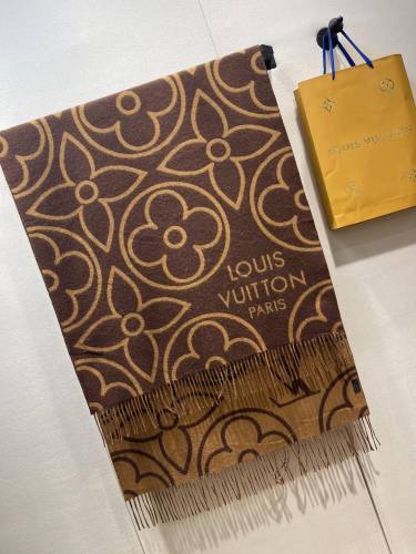 Louis Vuitton Scarves Men Womens Fashion Scarf with Original Box   