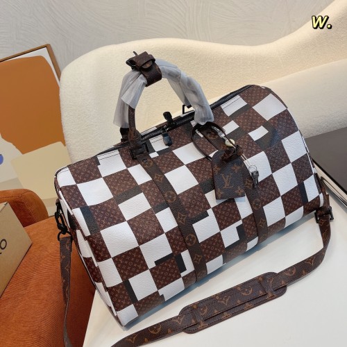 Louis Vuitton Womens and Mens Unisex Bags Luxury Brand LV Keepall Bandoulière 45 Fashion Design Travel Bag