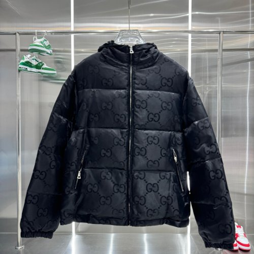 Gucci Men Womens Coat Luxury Brand Mens Hoodie Down Jacket Jumbo GG Down Jacket in Black Top Quality   
