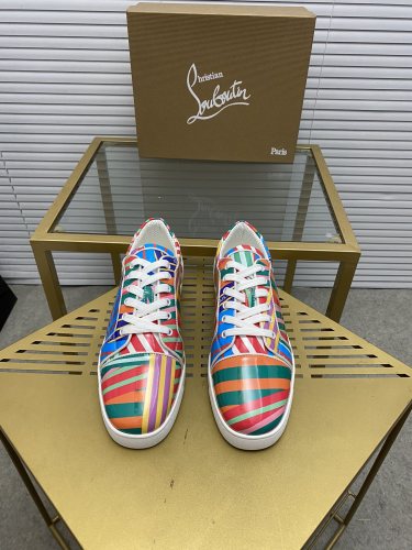 Christian Louboutin Mens Shoes Sneakers Luxury Brand Red Bottom Design Sports Footwears with Original Box