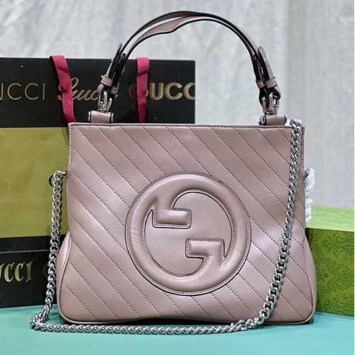 Gucci Womens Bags Shoulder Handbags Luxury Brand Gucci Blondie small tote bag in brown leather 751518 1AAOW 2802  