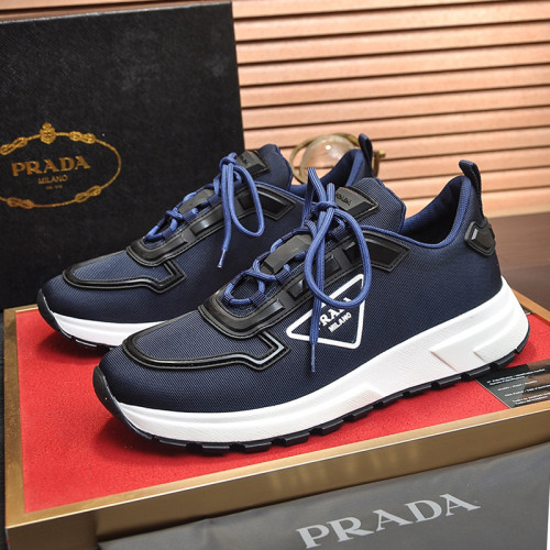 Prada Mens Shoes Casual Luxury Brand Breathable Sneakers with Original Box